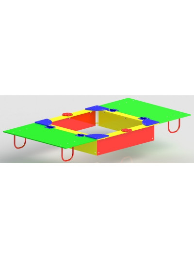 Детская песочница с крышкой-лавками